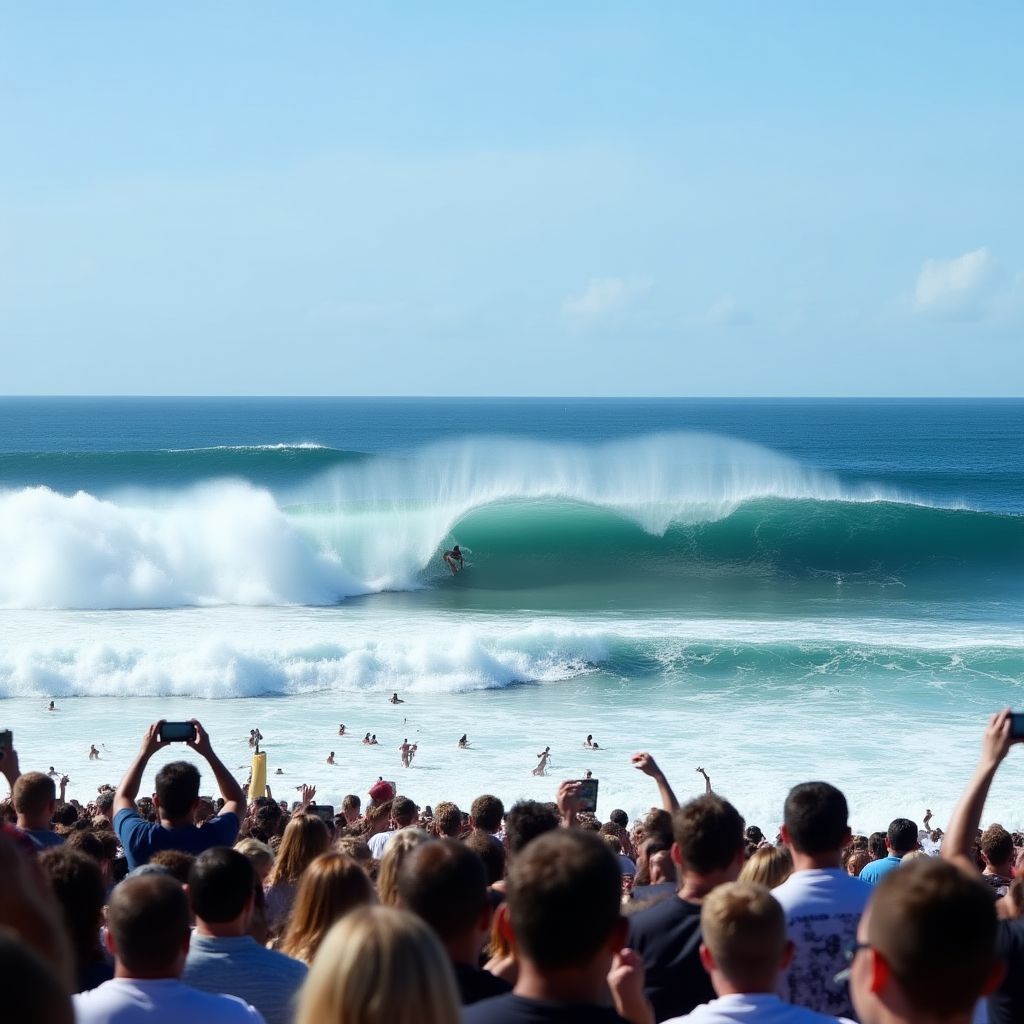 Professional surfing competition at Snapper Rocks