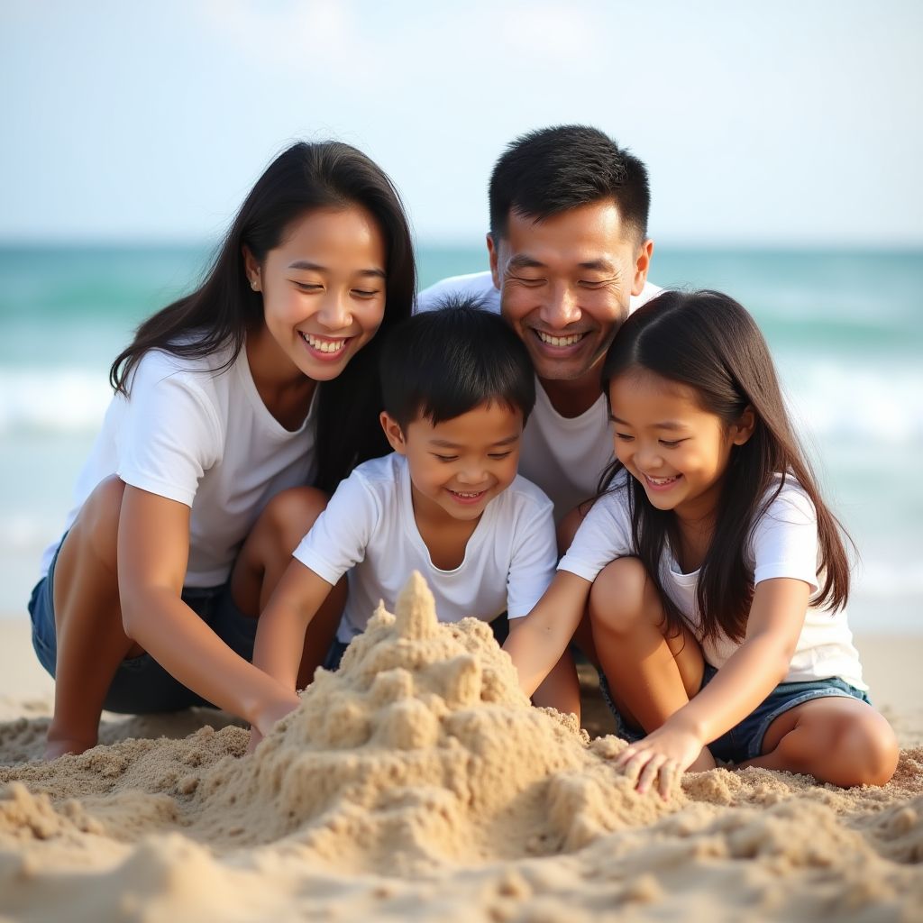 The Nakamura family at Broadbeach