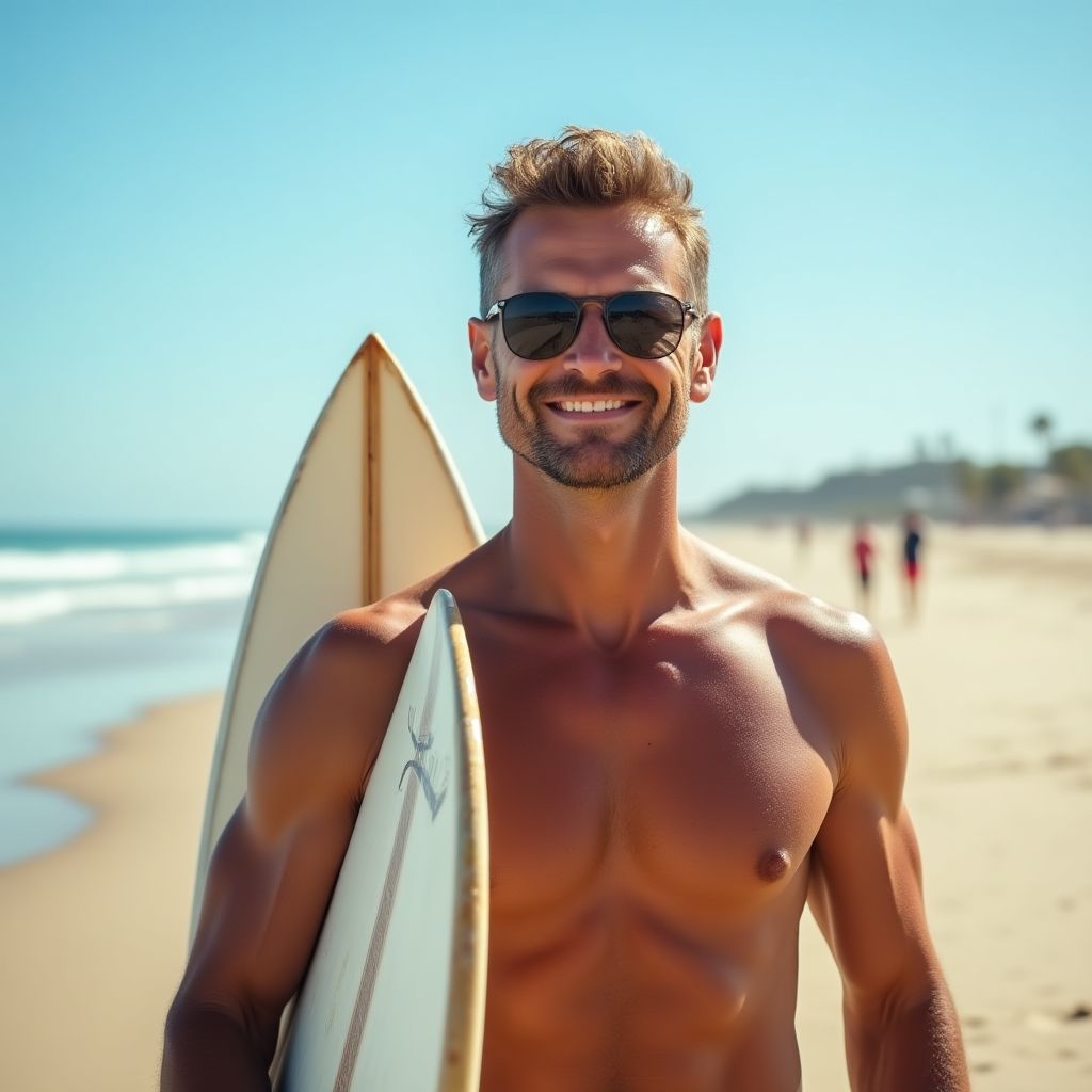 James from UK at Coolangatta Beach